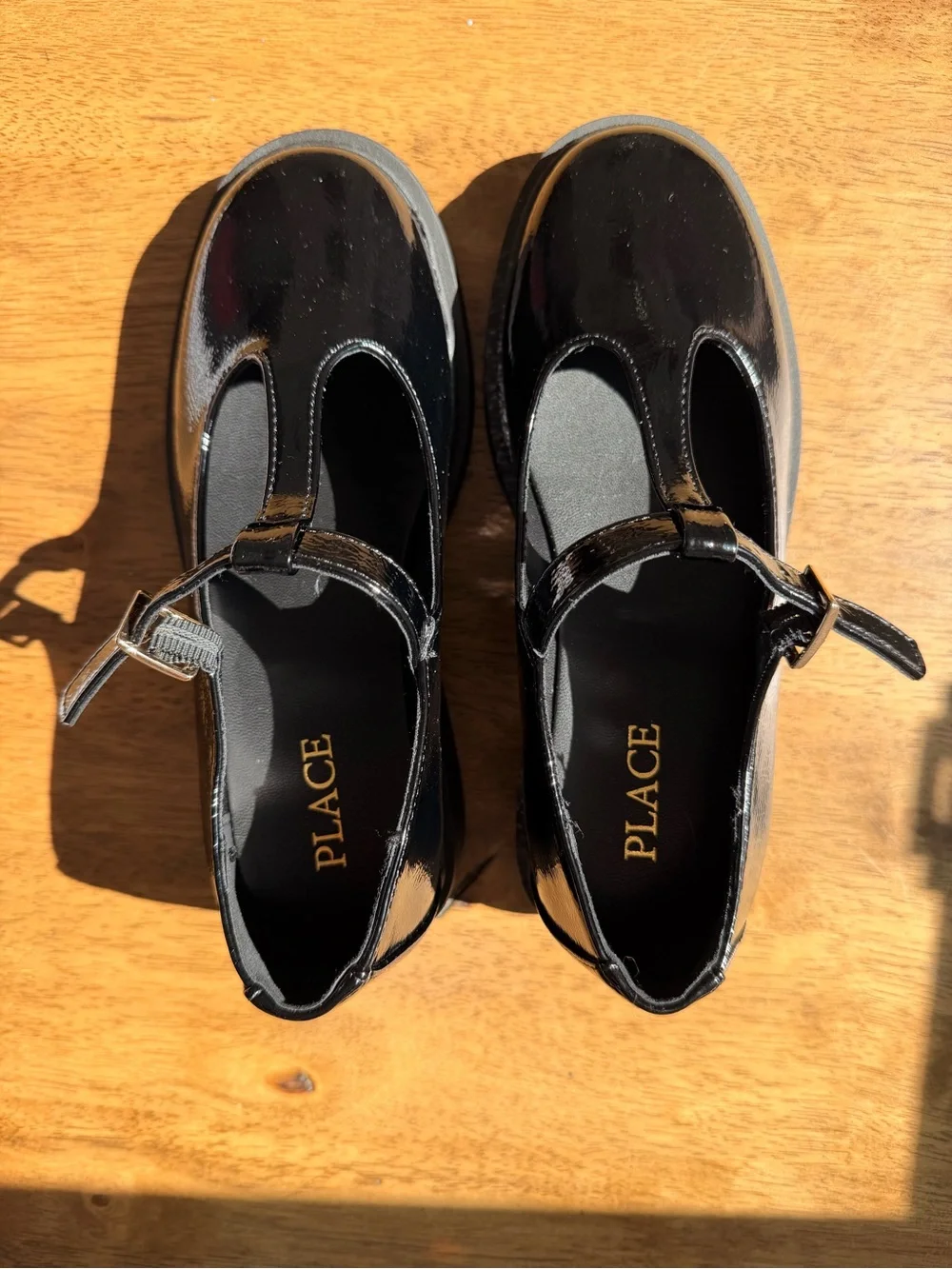 The Children's Place Black Patent Dress Shoes for Kids, Mary Jane's school shoes